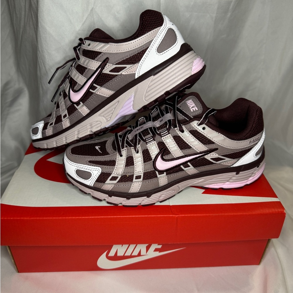 NIB Nike P-6000 maroon pink gray and White Sneakers